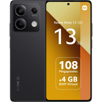 Móvil Xiaomi Redmi Note 13 5G 256GB + 8GB RAM - Negro Original